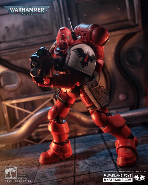 Blood Ravens Infiltrator Warhammer 40K Dawn of War IV 7-Inch Figure — Bolt Carbine Combat Pose