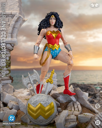 Wonder Woman DC Multiverse Collector Edition 7-Inch Figure — Full Figure with Axe, Sword, and Shield Display
