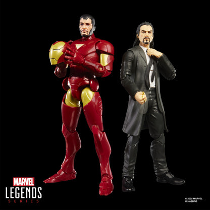 Iron Man Extremis & Mandarin Marvel Legends 6-Inch Two-Pack — Standing Front View with Marvel Legends Branding