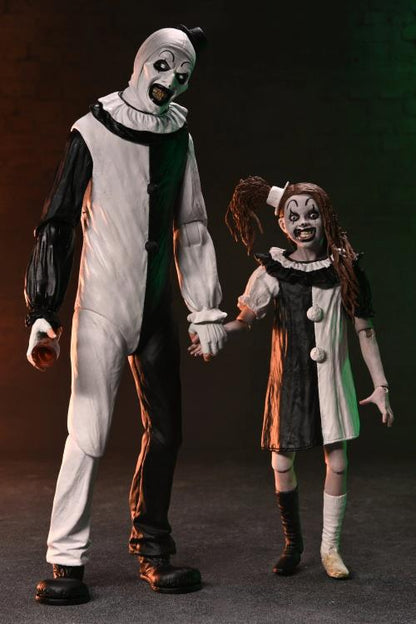 Art the Clown & Little Pale Girl Terrifier 2 NECA Ultimate 7-Inch Two-Pack — Full Body Front View