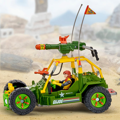 TMNT x G.I. Joe A.W.E. Shell-Striker Vehicle 3.75-Inch Set — Front View with April as Scarlett Figure Seated