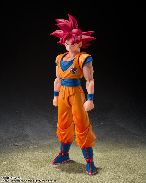 Super Saiyan God Goku S.H.Figuarts 6-Inch Figure — Standing Neutral Front View