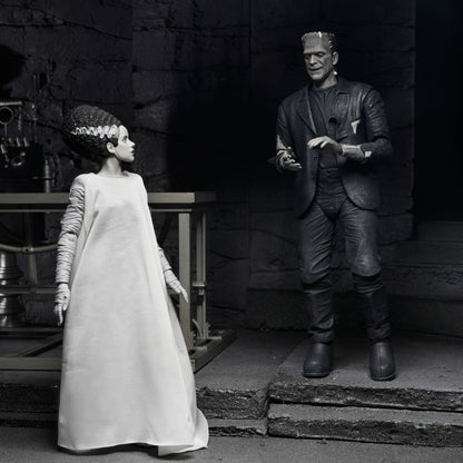 Bride of Frankenstein Universal Monsters 7-Inch Two-Pack — Full Body Front View in Lab Setting