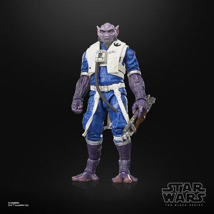 Zeb Orrelios Black Series 6-Inch Deluxe Figure — Front View Standing with Collapsed Bo Rifle