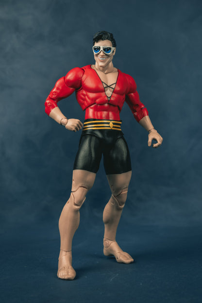 Plastic Man DC Multiverse 7-Inch Figure — Front View Smiling in Relaxed Standing Pose