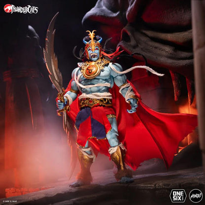 Mumm-Ra ThunderCats Mondo 1/6 Scale Figure — Full Body Front View with Sword in Dark Diorama Setting