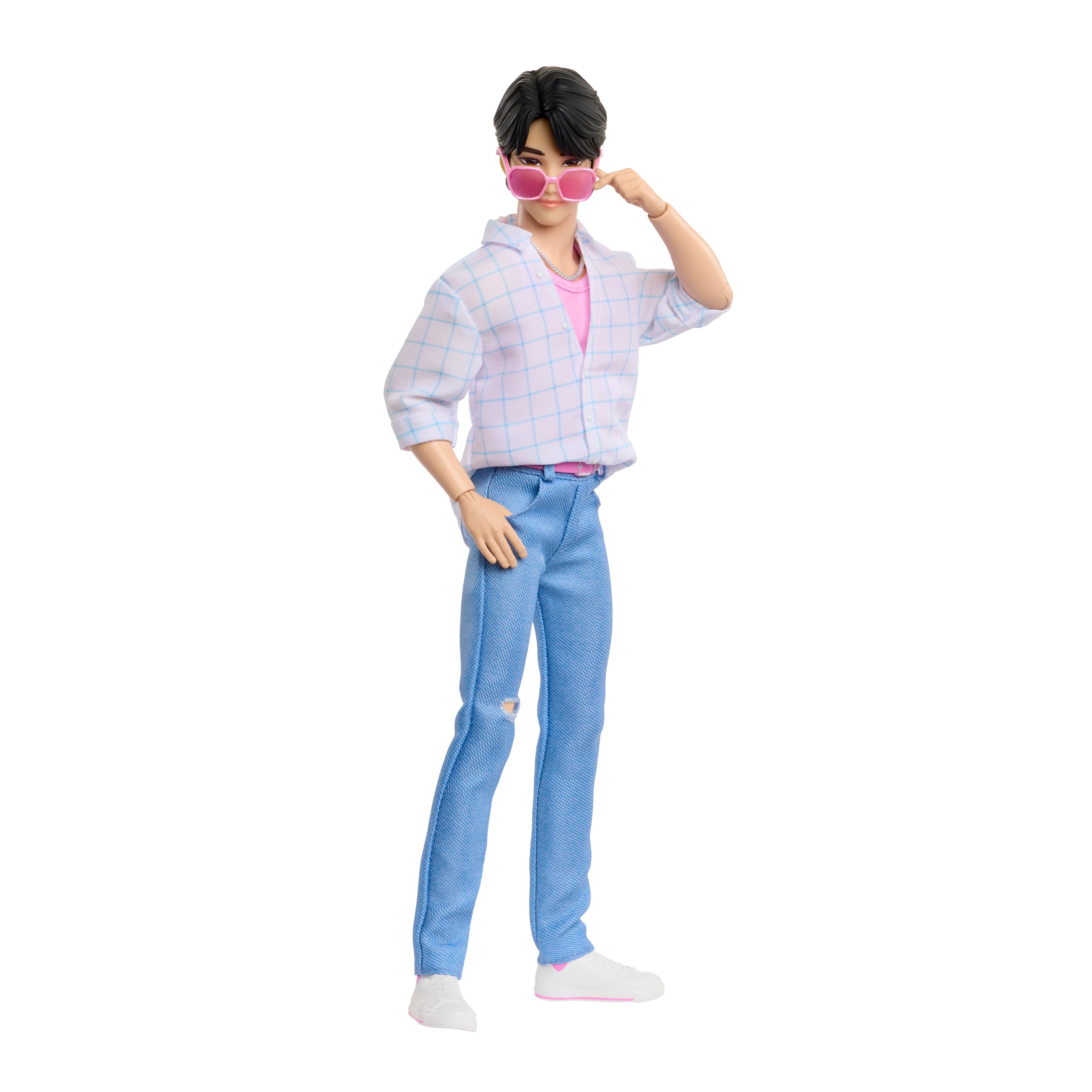 Jinu Soda Pop Saja Boys KPop Demon Hunters 12-Inch Doll — Articulation Pose with Sunglasses