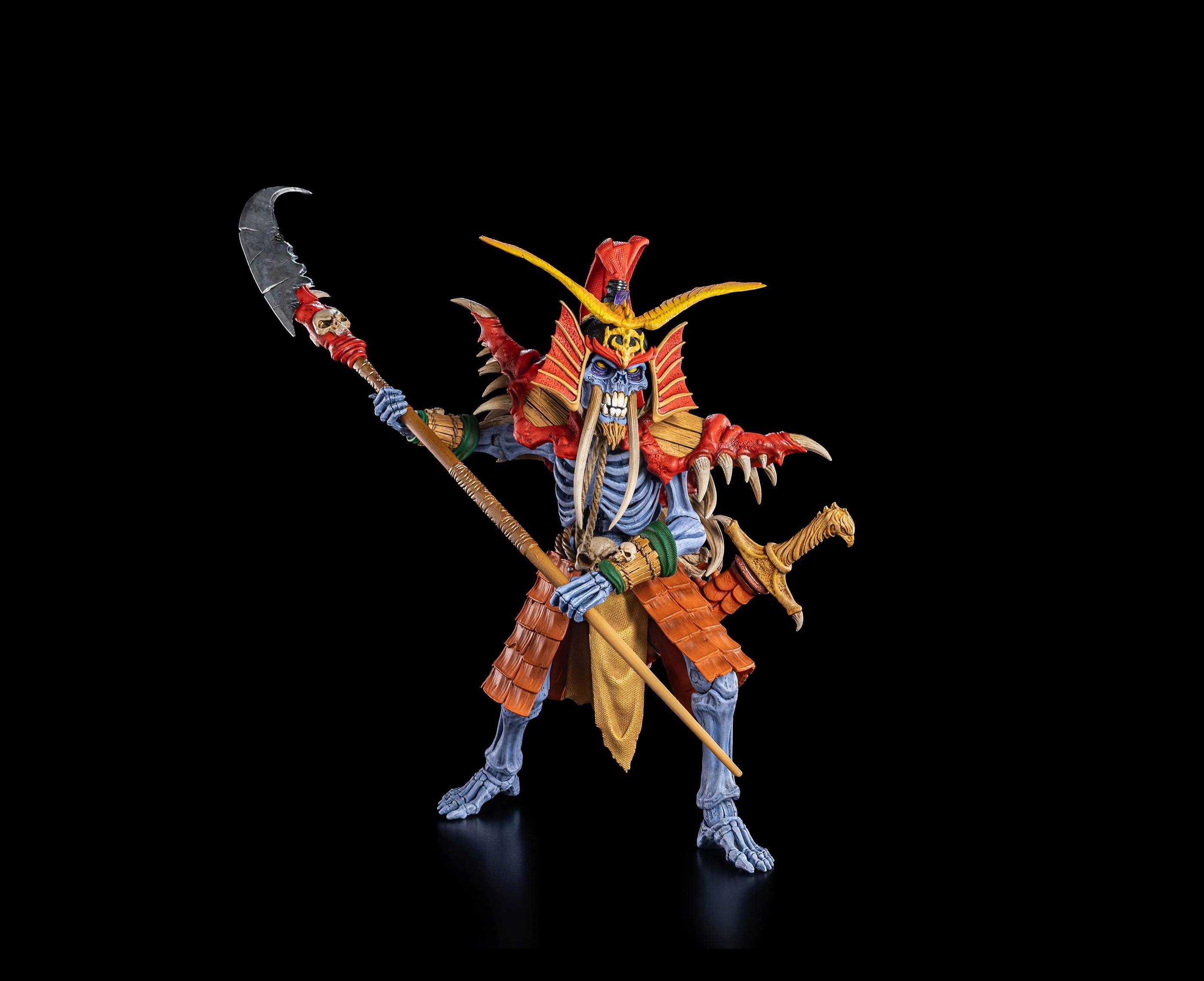 Bone-Zai Skeleton Warriors Infinite Legions 6-Inch Figure — Dynamic Angled Pose with Putrid Pole-Chopper and Sword