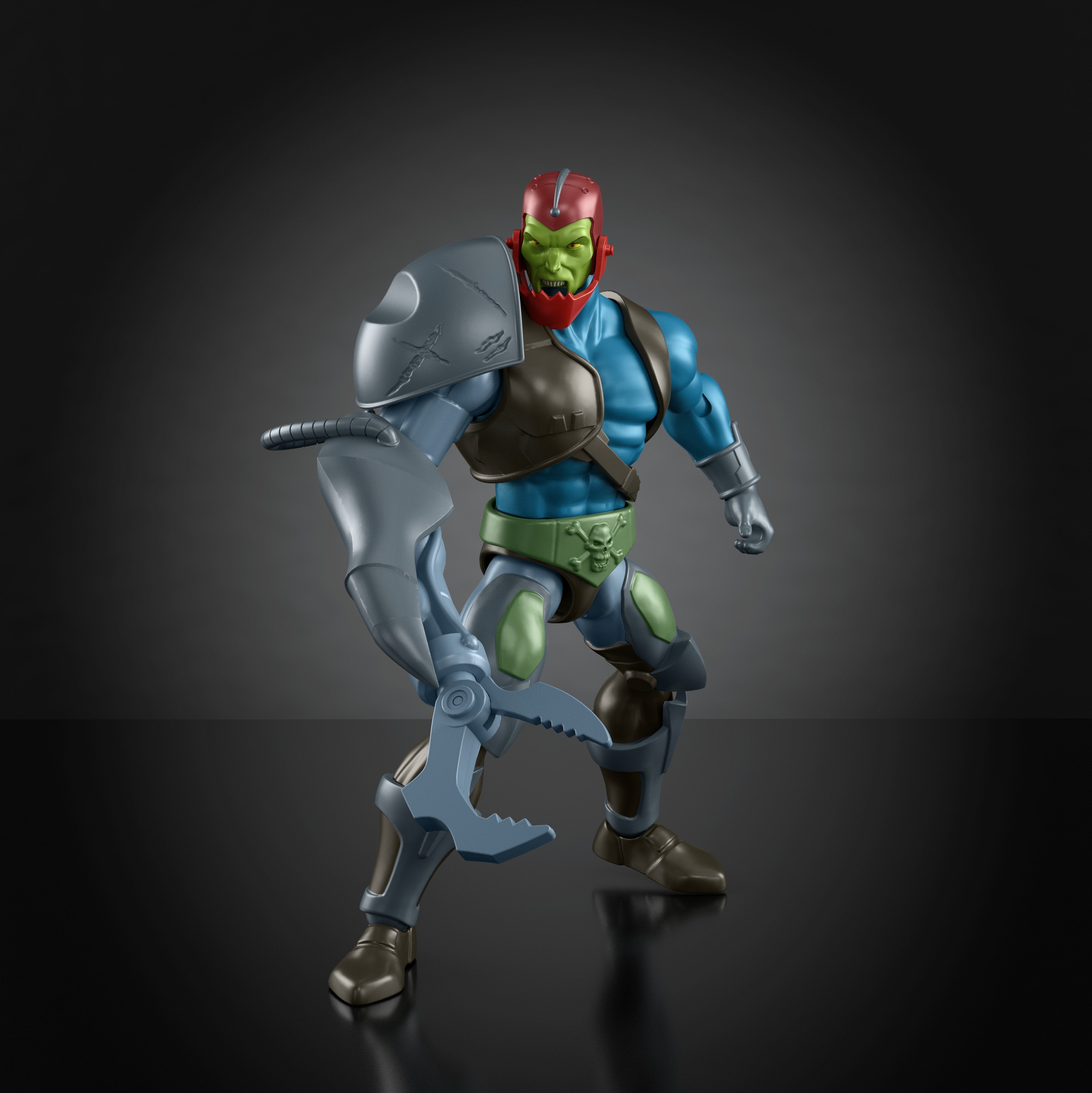 Trap Jaw MOTU Origins 200X 5.5-Inch Figure — Front View with Claw Arm Attack Pose