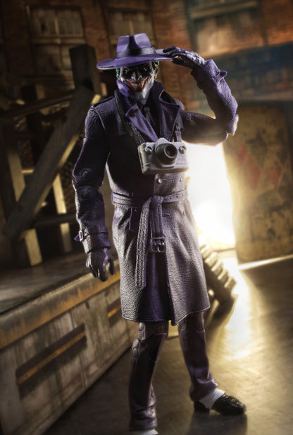 Joker The Comedian DC Multiverse 7-Inch Figure — Articulation Pose Tipping Hat in Warehouse Setting