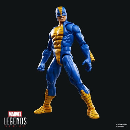 Constrictor Marvel Legends 6-Inch Figure — Front View in Blue and Gold Suit