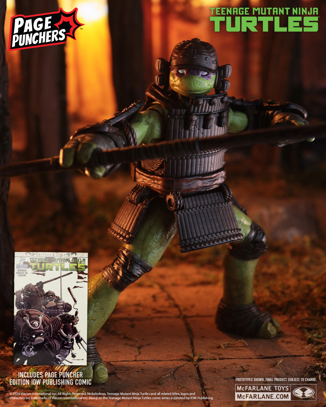 Donatello TMNT Page Punchers 5-Inch Figure — Dynamic Combat Pose with Page Punchers Branding