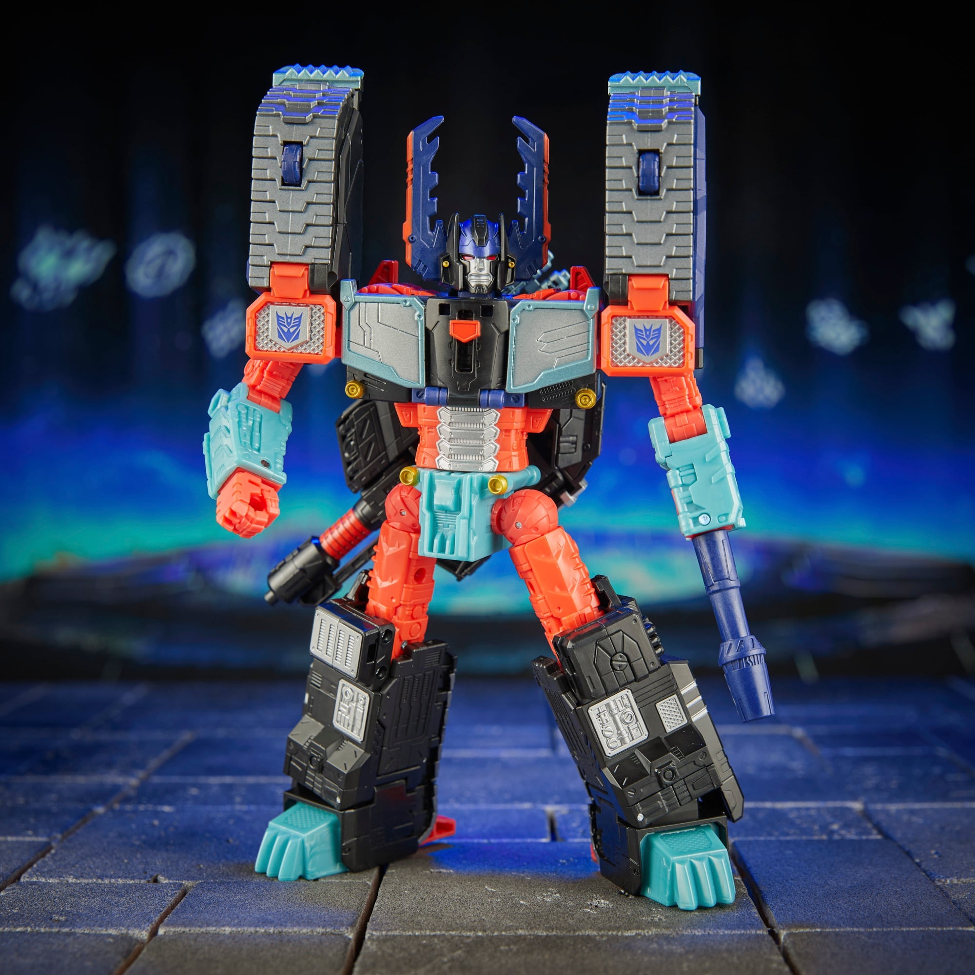Megazarak Age of the Primes Leader Class Figure — Front View with Blaster