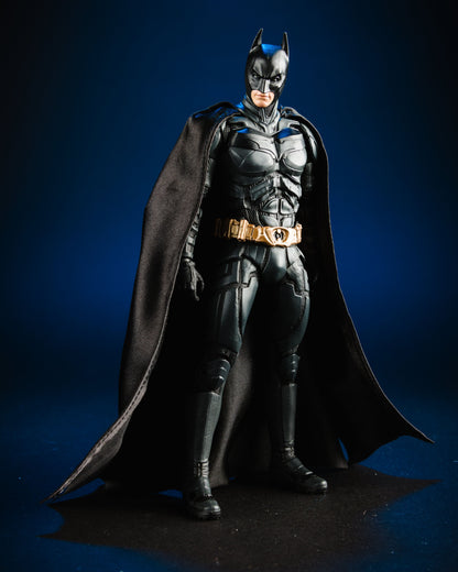 Batman Dark Knight DC Multiverse 7-Inch Figure — Front View with Fabric Cape Draped