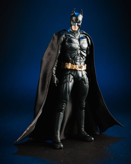 Batman Dark Knight DC Multiverse 7-Inch Figure — Front View with Fabric Cape Draped