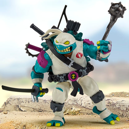 Slash Storm Shadow TMNT x GI Joe 4.5-Inch Figure — Articulation Pose with Mutant Mace