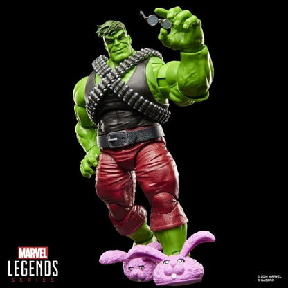 Professor Hulk Marvel Legends 6-Inch Deluxe Figure — Front View with Glasses Accessory and Bunny Slippers