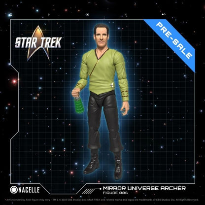 Mirror Universe Archer Star Trek Enterprise 1/10 Figure — Front View holding green liquid bottle