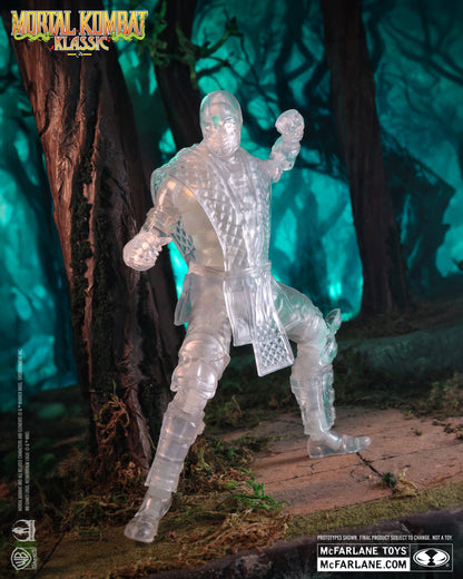 Reptile Invisible Mortal Kombat Klassic 7-Inch Figure — Dynamic Kick Pose Side View