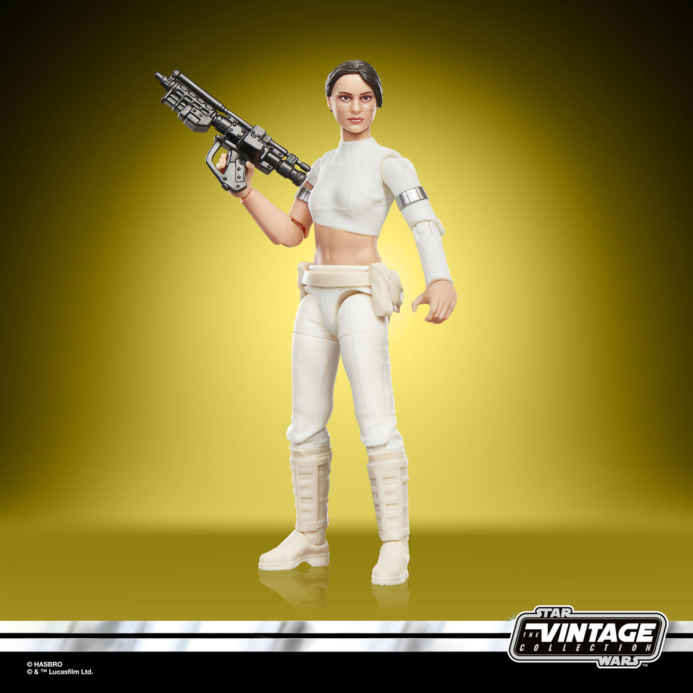 Padmé Amidala Arena Vintage Collection 3.75-Inch Figure — Front View with Blaster Raised
