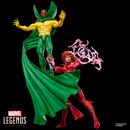 Vision & Scarlet Witch Marvel Legends 6-Inch Two-Pack — Full Figure Front View with Marvel Legends Logo