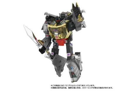 Grimlock Missing Link C-12 Transformers 5.5-Inch Figure — Robot Mode Front View Holding Saber