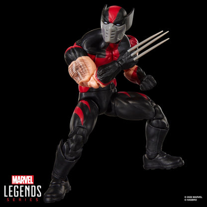 Ultimate Wolverine Marvel Legends 6-Inch Figure — Crouching Attack Pose with Claws Extended, Front View