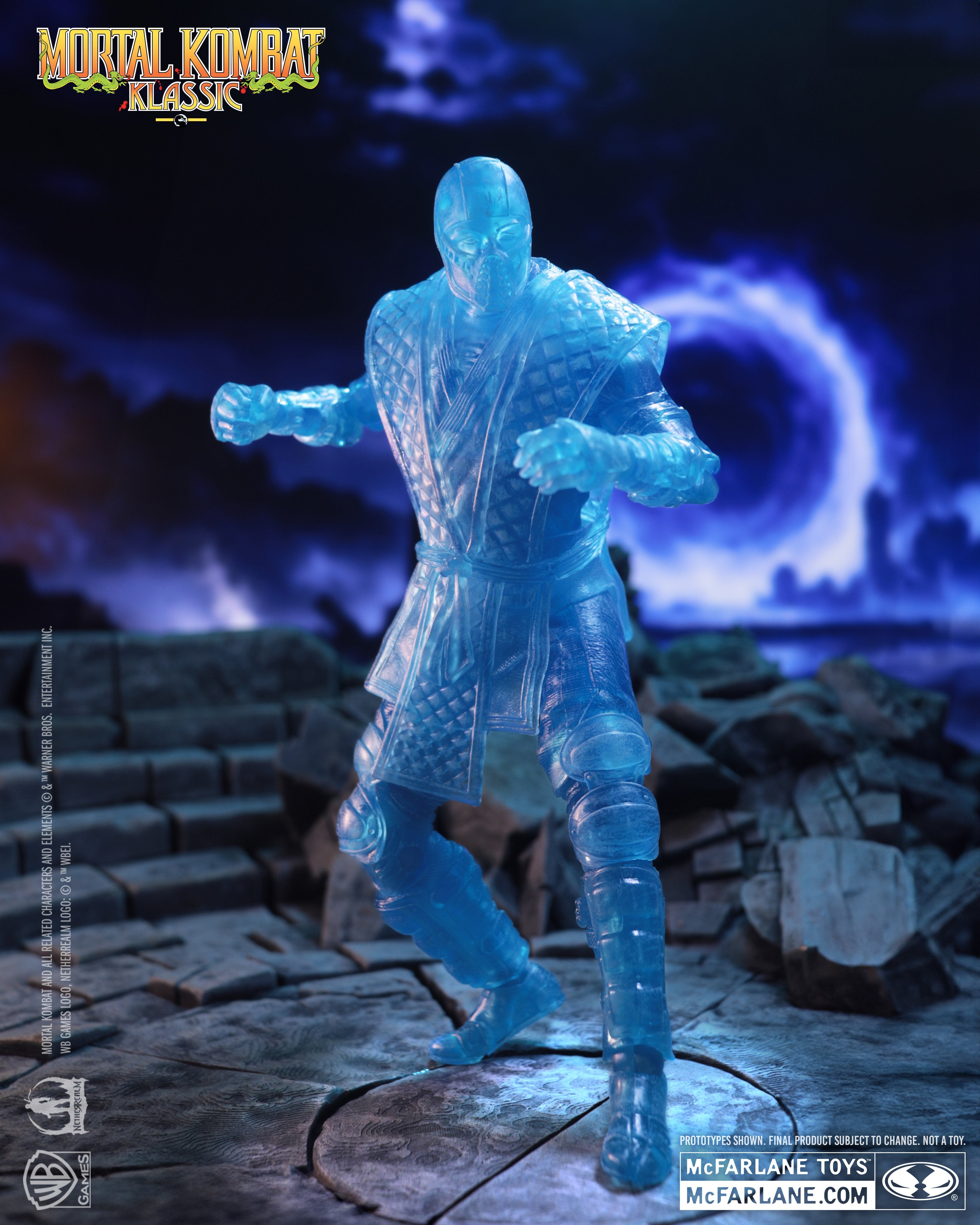 Sub-Zero Ice Clone Mortal Kombat Klassic 7-Inch Figure — Front View Combat Stance