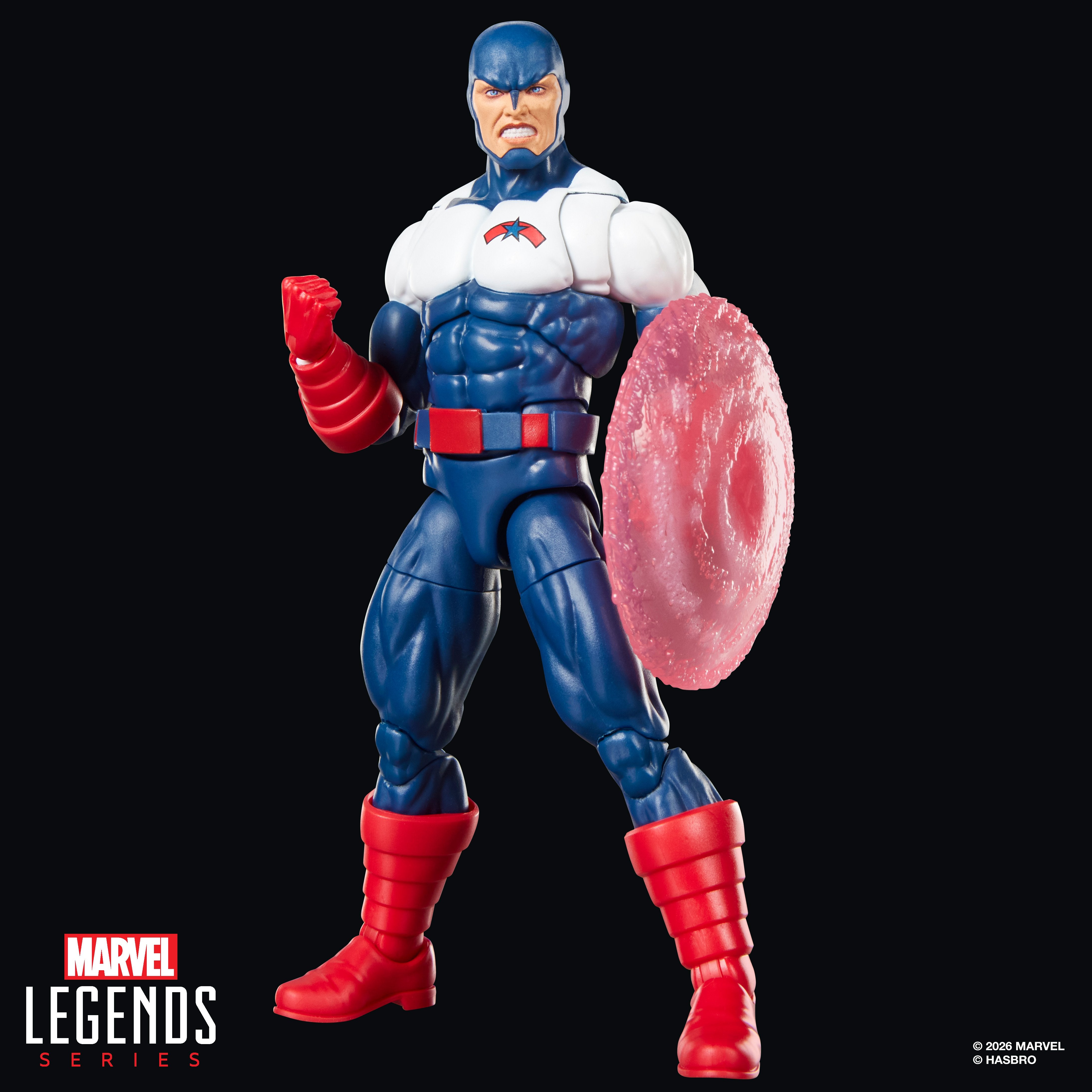 U.S. Agent Marvel Legends 6-Inch Figure — Full Body Front View with Marvel Legends Series Logo