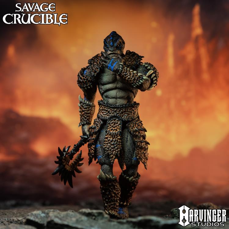 Ko'Mo of the Isles Savage Crucible 6-Inch Figure — Front View with Ax