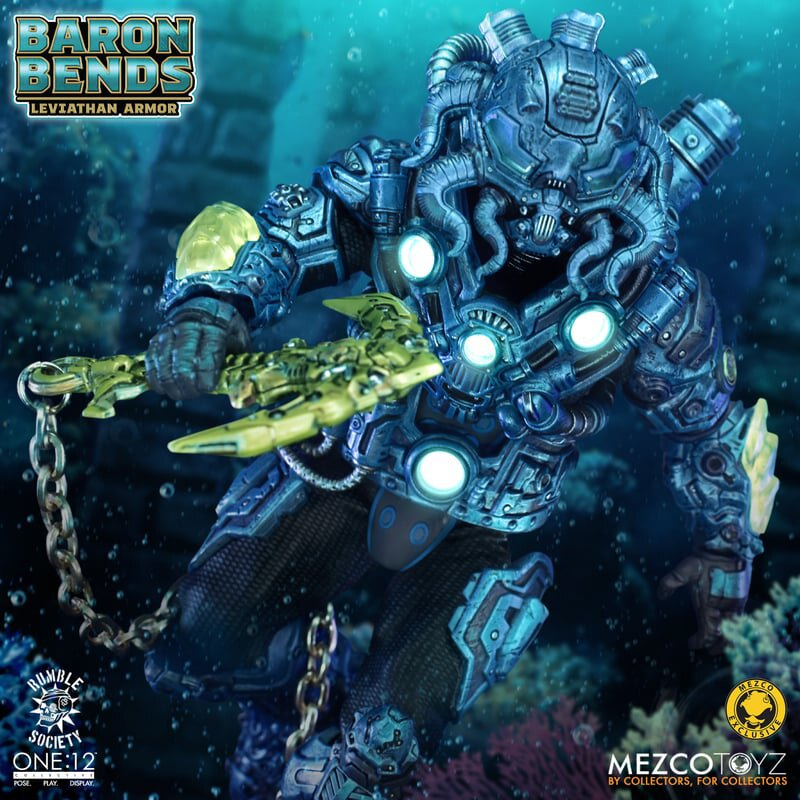 Baron Bends Leviathan Armor One:12 Collective Figure — Front View Wielding Omni Glaive with Illuminated Chest Reactor