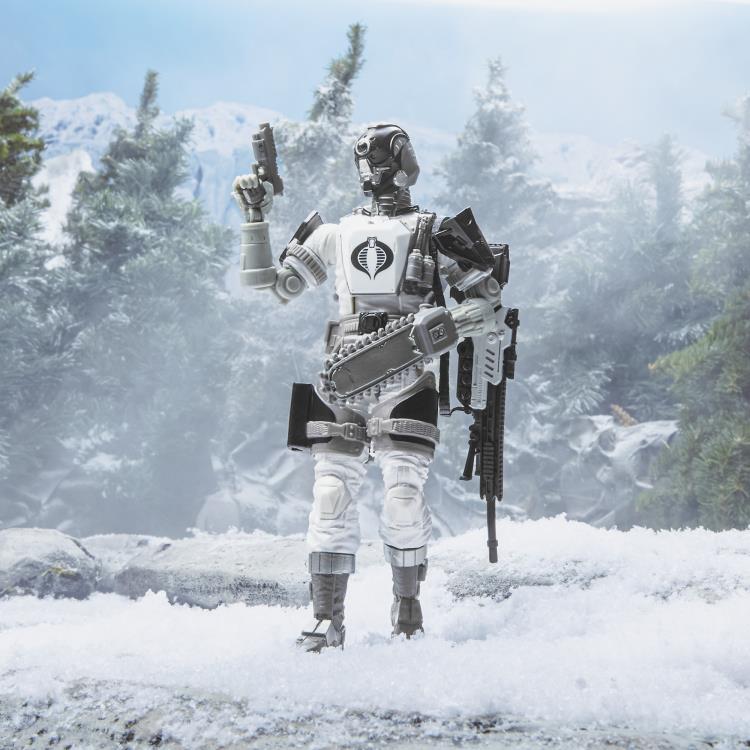 Arctic B.A.T. G.I. Joe Classified Series 6-Inch Figure — Front View Holding Pistol and Rifle