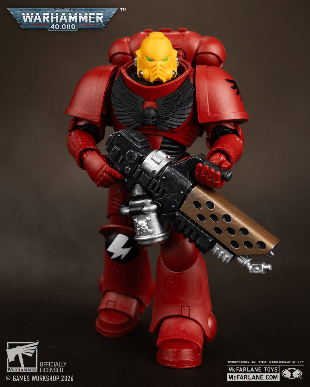 Blood Angels Infernus Marine Warhammer 40K 7-Inch Figure — Front View with McFarlane Branding