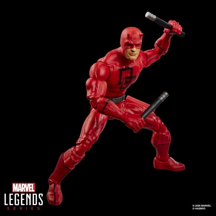 Daredevil Secret Wars Marvel Legends 6-Inch Figure — Articulation Pose Raising Billy Club