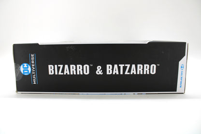 Bizarro & Batzarro DC Multiverse 2-Pack 2024 McFarlane Toys — Spine Side View with Branding and Scuff Detail