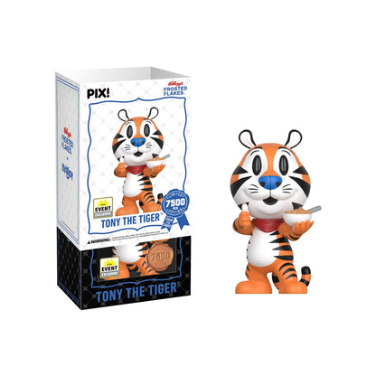 Tony the Tiger Pix! Vinyl Figure White Box Package with Figure Out of Box and Limited Edition 7500 Medallion Detail