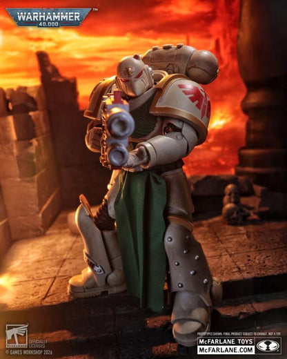 Dark Angels Sternguard Veteran Warhammer 40K 7-Inch Figure — Side View Aiming Pose