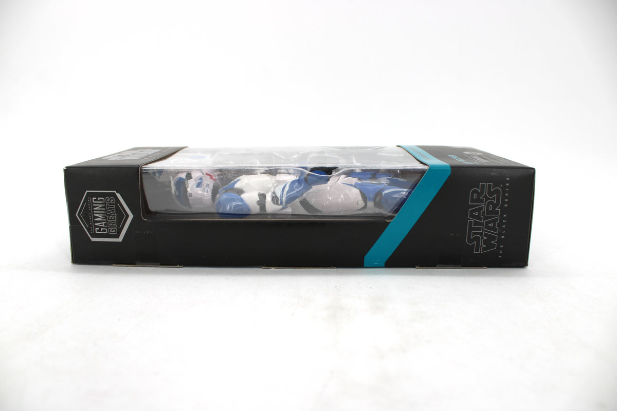 Jet Trooper Black Series Gaming Greats 6-Inch Figure — Side View with Gaming Greats Logo