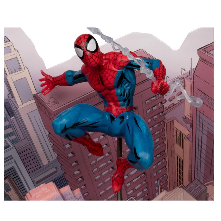Spider-Man Amazing Spider-Man #1 McFarlane 1/10 Scale Figure — Figure Detail Close-Up Mid-Swing Pose
