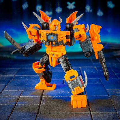 Herald of Unicron Age of the Primes Leader Class Figure — Articulation Pose Showing Lower Body Detail