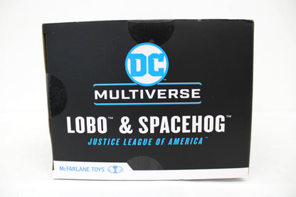 Lobo & Spacehog DC Multiverse Gold Label Set — Box End Panel Close-Up Left Side