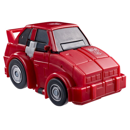 Cliffjumper Studio Series 86 Deluxe — Compact Red Rally Car Mode Side View