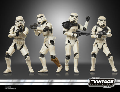 Imperial Remnant Stormtrooper Vintage Collection 3.75-Inch 4-Pack — Articulation Pose Action Shots
