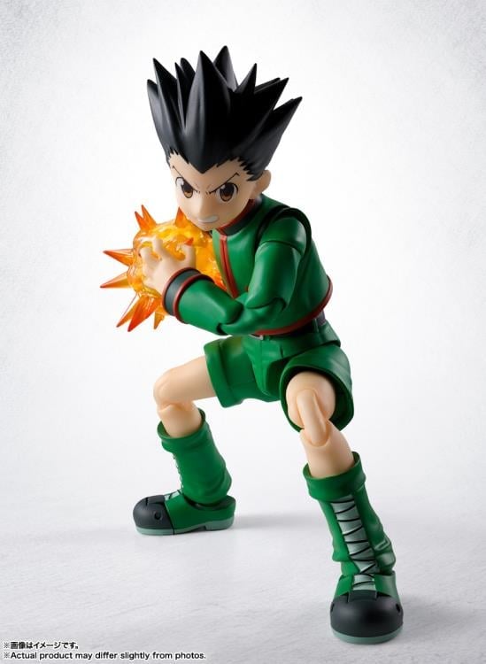 Gon Hunter x Hunter S.H.Figuarts 5.5-Inch Figure — Jajanken Rock Nen Effect Battle Pose