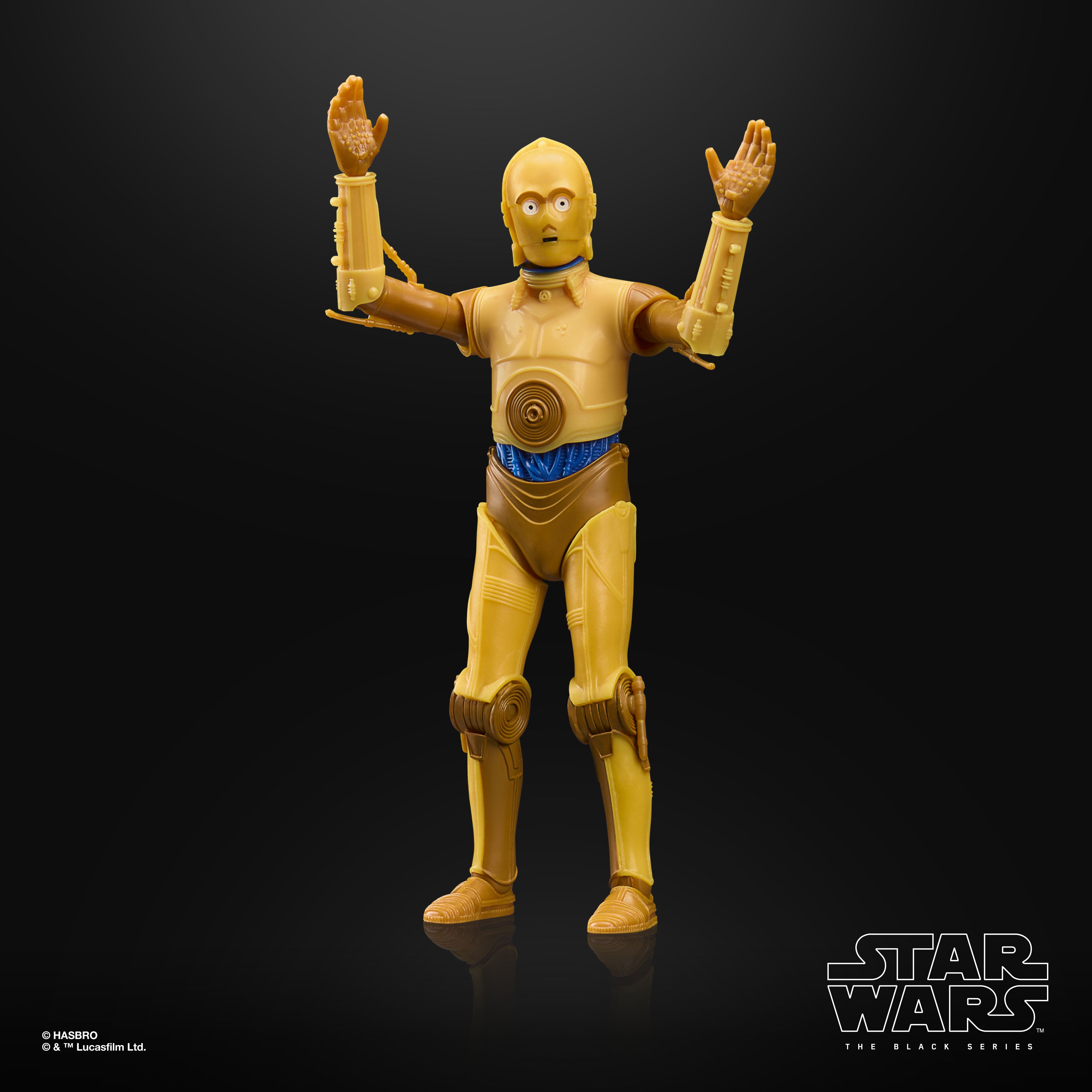 C-3PO Droids Black Series 6-Inch Figure — Articulation Pose Arms Raised