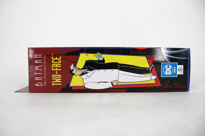 Two-Face Batman Animated Series McFarlane 6-Inch Figure 2024 — Side Panel with DC Direct Badge and Character Art