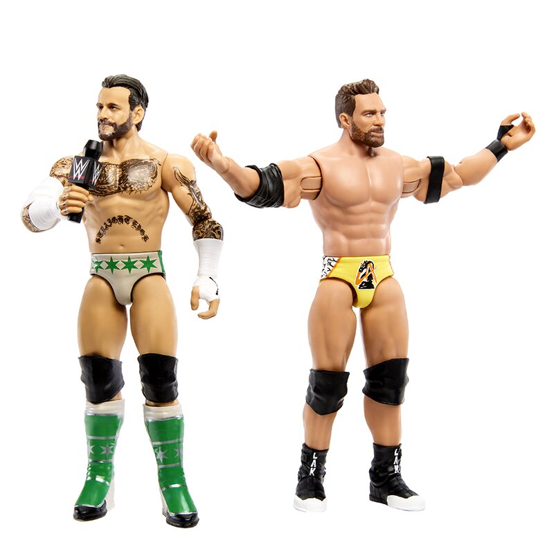 CM Punk vs LA Knight WWE Main Event Showdown 6-Inch 2-Pack — Articulation Pose with Microphone