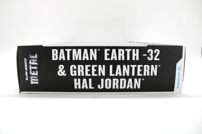 Batman Earth -32 & Green Lantern Hal Jordan DC Multiverse 2-Pack — Side Panel with Character Names and Dark Nights Metal Logo
