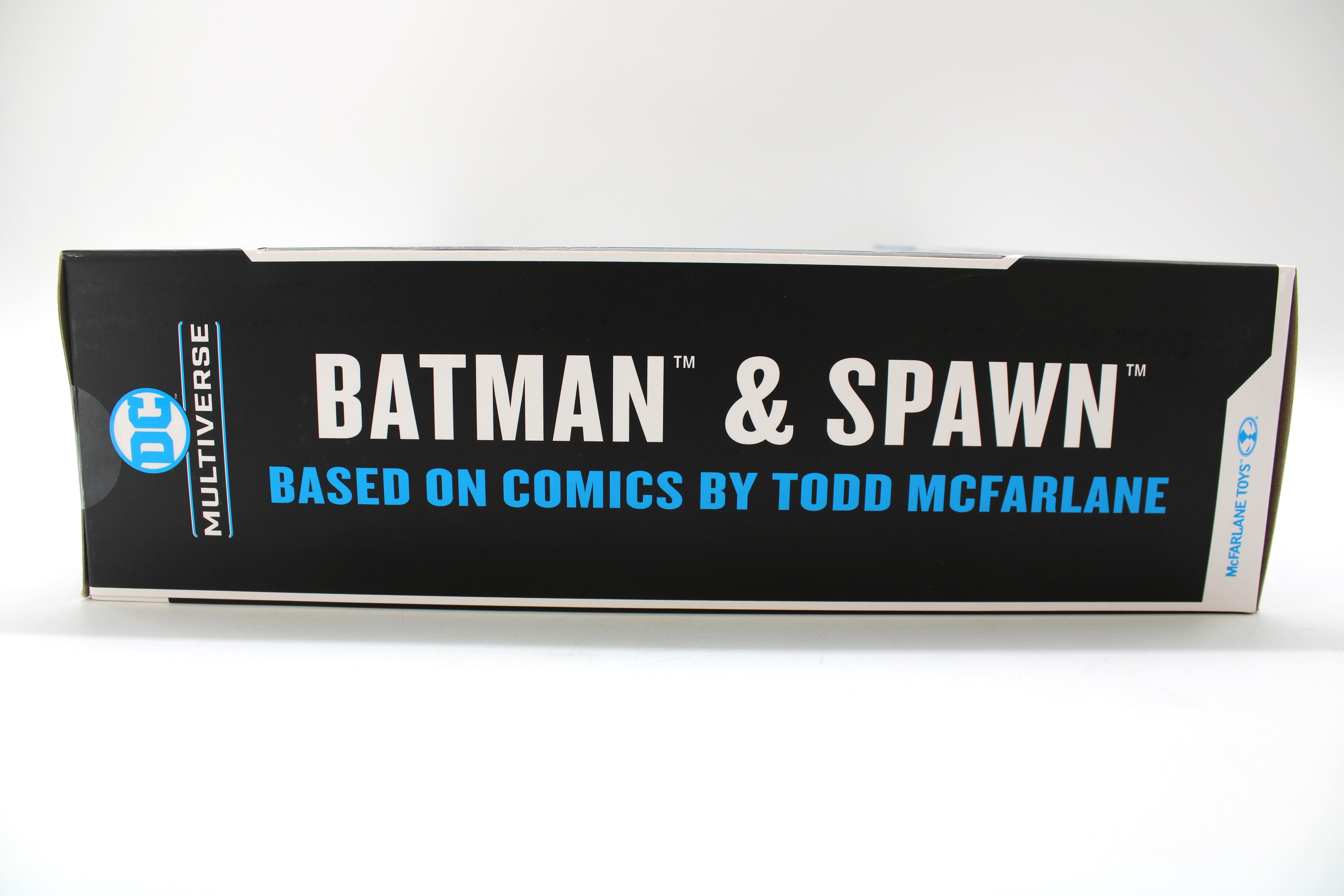 Batman & Spawn DC Multiverse 7-Inch 2-Pack — Spine Detail with Todd McFarlane Branding