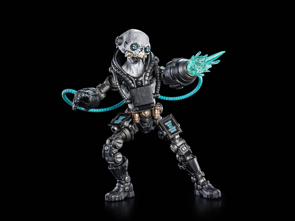 Brainer Cosmic Legions 6-Inch Figure — Front View Wide Stance with Conduit Tubes